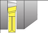 Plaquette standard de 2 mm avec angle de coupe de25&deg; et angle d&#039;attaque de 6&deg; &agrave; droite