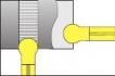 Plaquette standard de 2 mm avec 10° d'angle de coupe et un angle d'attaque de 6° à gauche