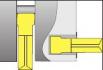 Plaquette standard de 2 mm avec 10° de coupe et un angle d'attaque de 6° à droite