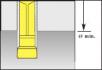 Plaquette standard de 2 mm avec 10° d'angle de coupe - pour gorge interieur  de 10 à 50 mm